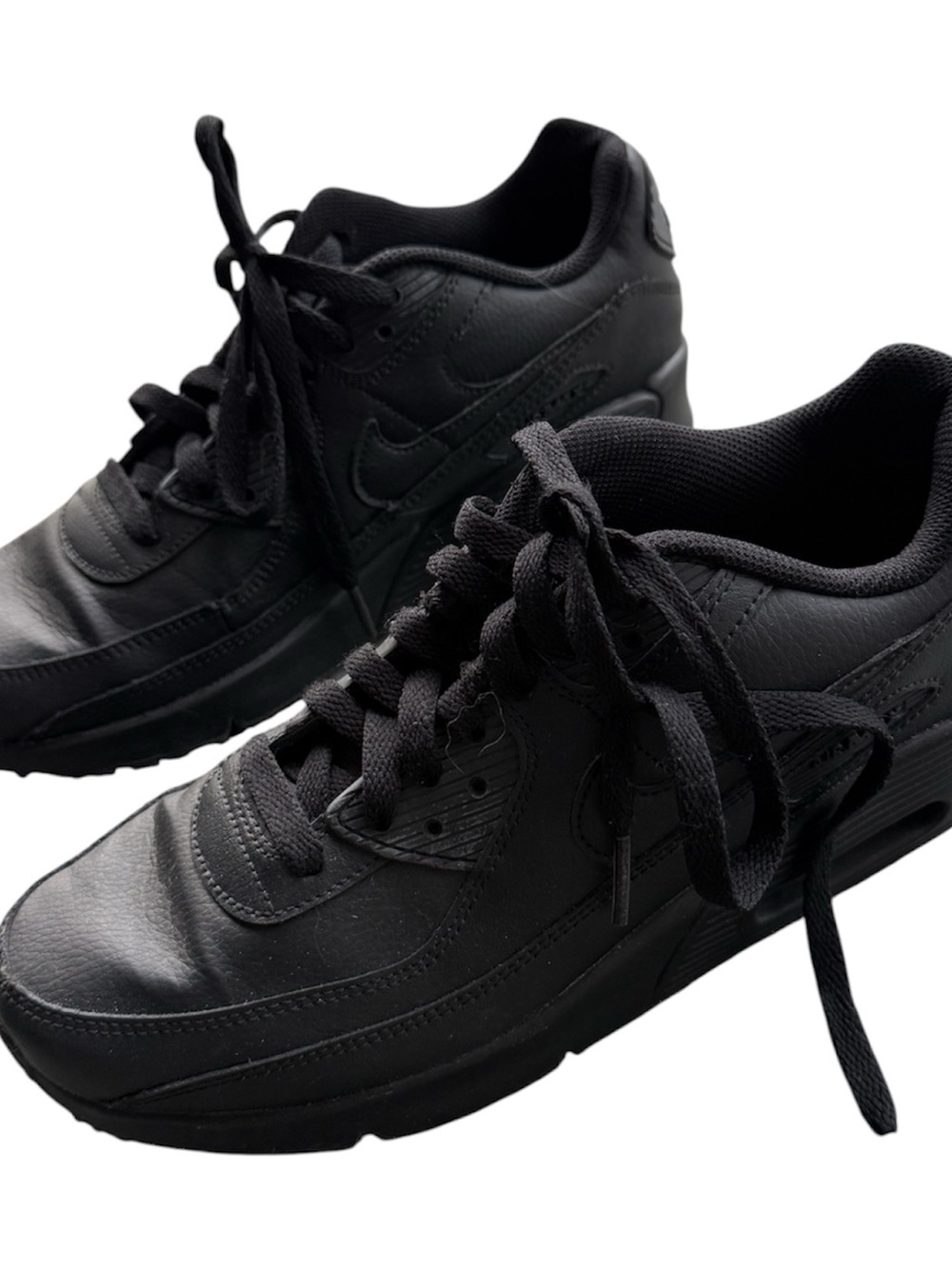 Nike Black Low-Top Leather Sneakers